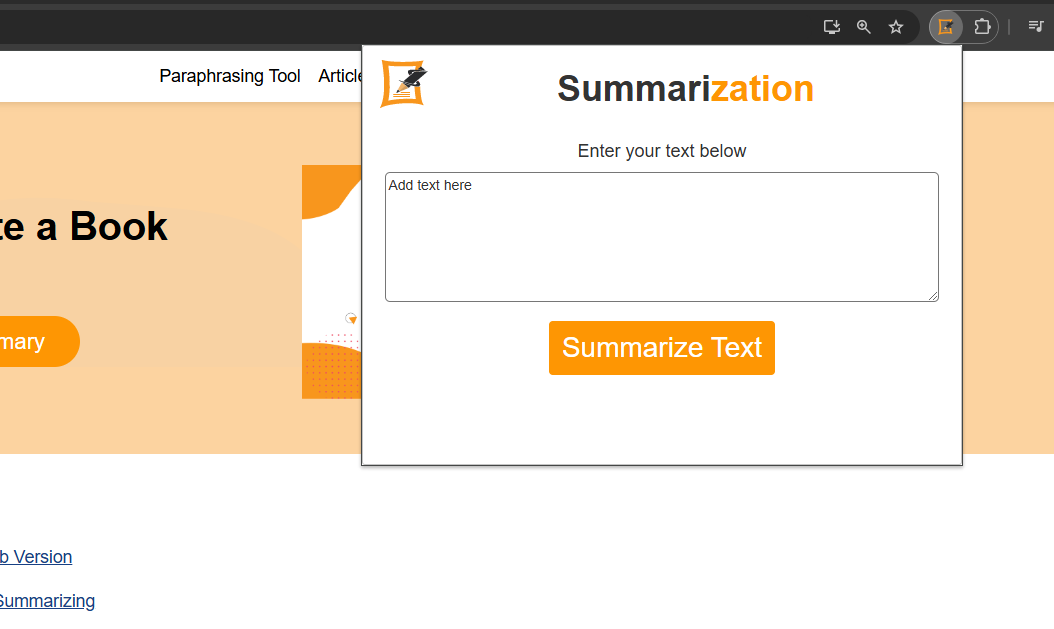 add text summary extension