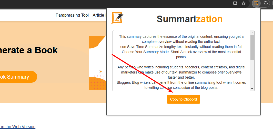 result summary extension